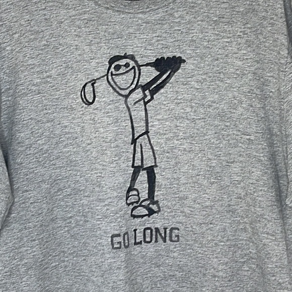 Life Is Good Other - Life Is Good Golf Go Long Tee Charcoal Sharpie Golfer Short Sleeve Shirt Large